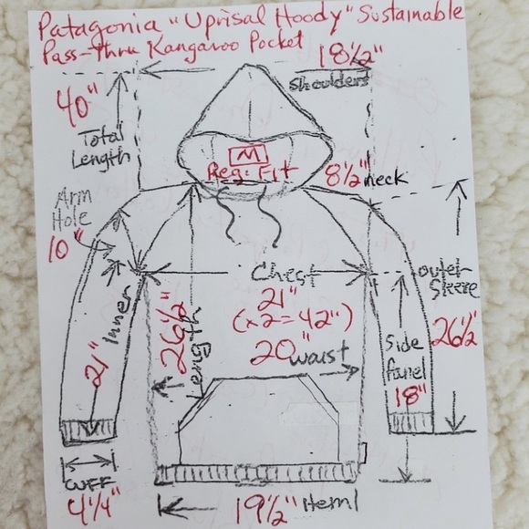 Patagonia Uprisal Hoodie Sweatshirt Men M Regular Fit Teal Pullover Orange Logo - Picture 3 of 14